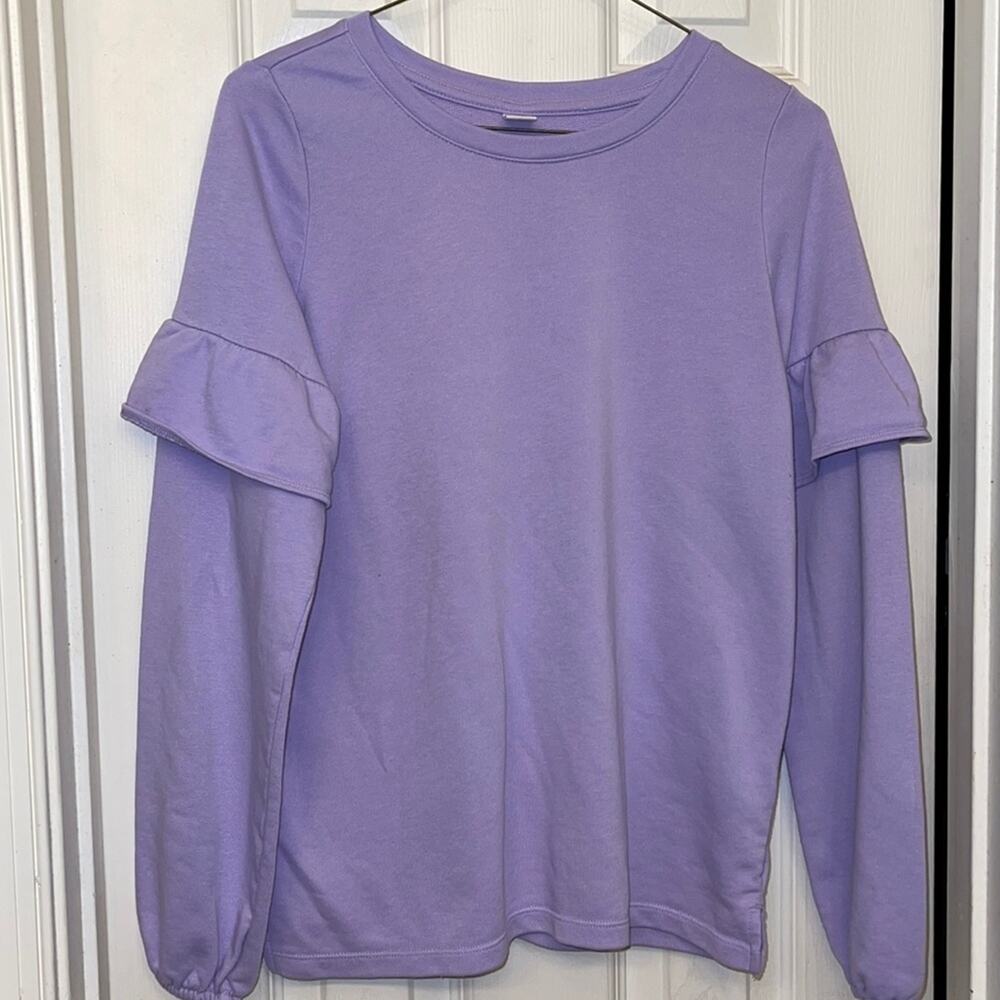 Old Navy Ruffle Sleeve Lilac Sweatshirt
